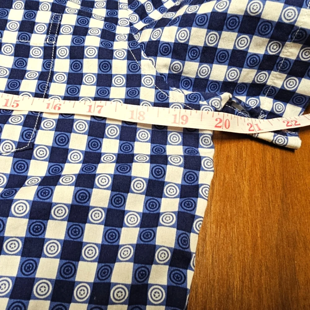 Marvel Captain America Shield Pattern Button Down - Picture 5 of 9